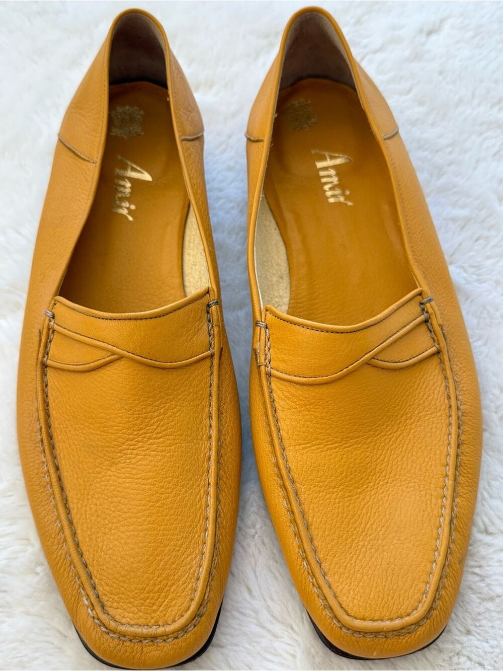 Amir men’s leather loafers size 10 US Italian brand